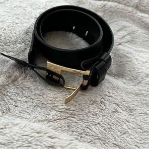 Men's NWT VIA SPIGA Black Belt - Genuine Leather - Size Small  VS3548